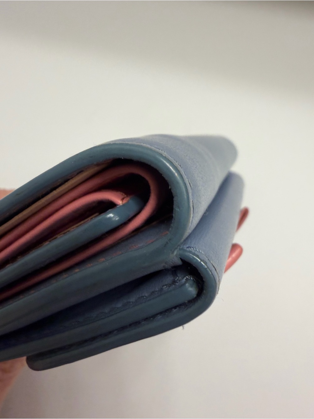 EUC- MIU MIU MADRAS LEATHER TRIFOLD WALLET- WOTH BOX AND COA CARD AND TAG 🦋🌸 - Picture 8 of 15
